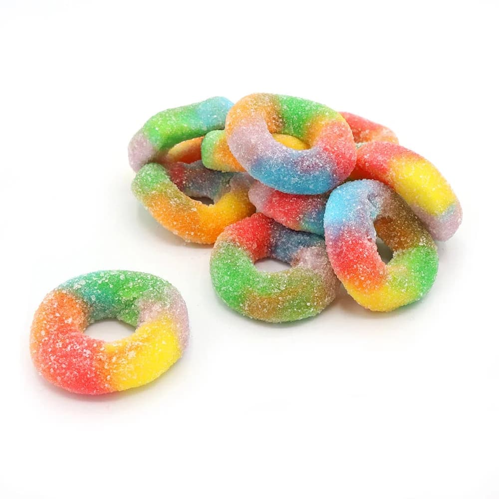 Sour Rainbow Jelly Rings