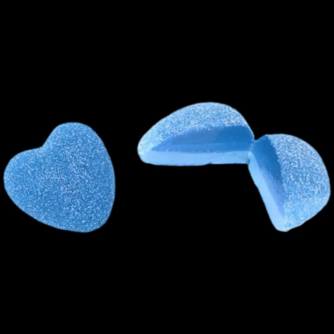 Filled Sour Blue Hearts